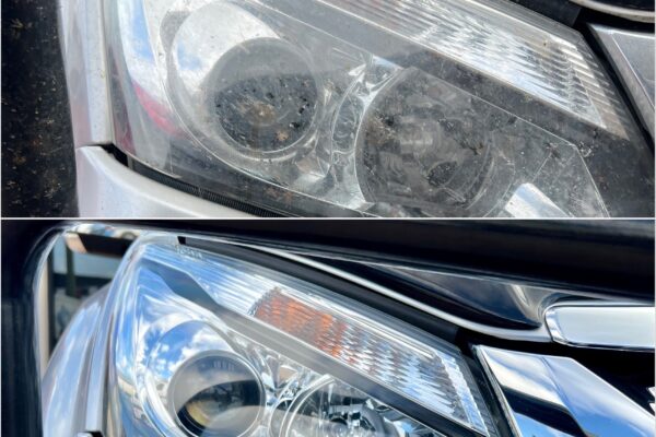 Isuzu D-Max 2.5 TD before and after headilght Restoration Perth