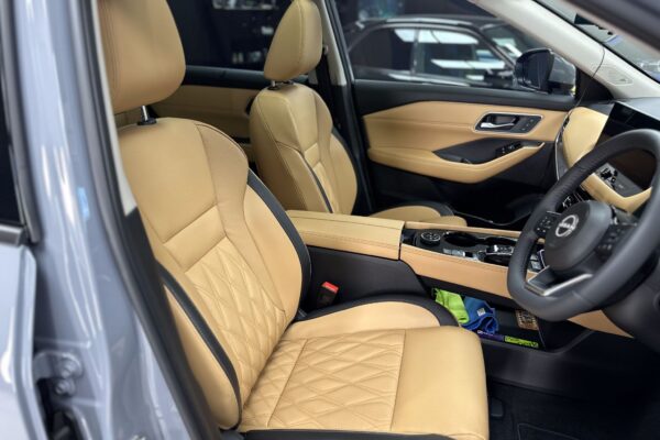 leather interior cleaned by sharkey auto detailing perth