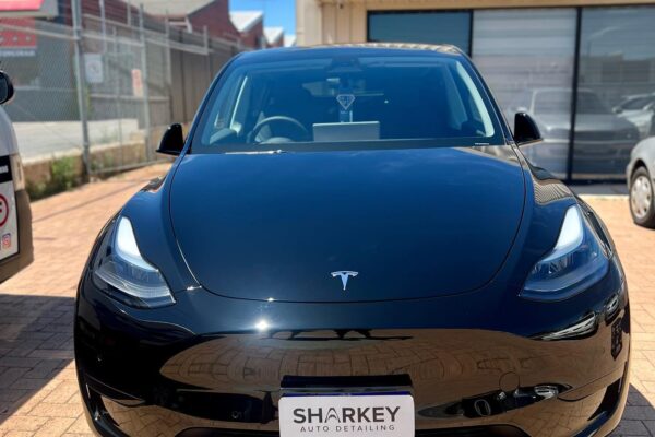 black tesla protection perth front view
